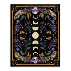 New Mystical Moon Phases Canvas Art Print Halloween