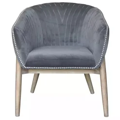 Kirklands Home Accent Chairs|Nadia Velvet Club Chair Gray