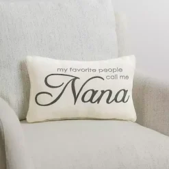 New Nana Embroidered Lumbar Pillow Pillows