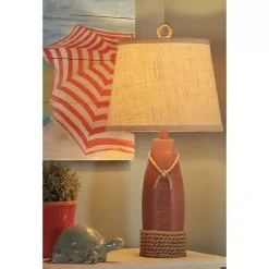 Kirklands Home Table Lamps|Nantucket Red Buoy Table Lamp Tan