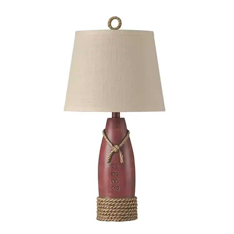 Kirklands Home Table Lamps|Nantucket Red Buoy Table Lamp Tan