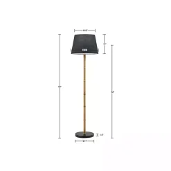 Kirklands Home Floor Lamps|Nassau Bamboo Martha Stewart Floor Lamp Black
