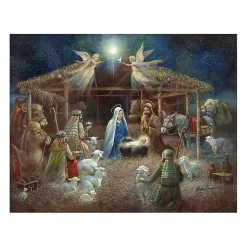 Nativity at Twilight Canvas Art Print Christmas Art & Wall Decor