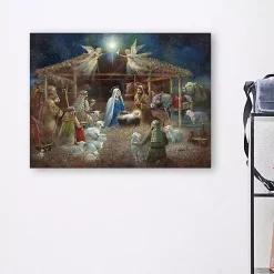 Nativity at Twilight Canvas Art Print Christmas Art & Wall Decor