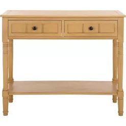 Kirklands Home Console Tables|Natural 2- Drawer Samantha Console Table Tan