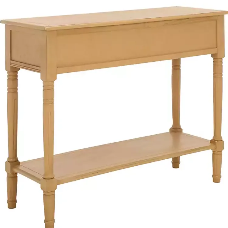 Kirklands Home Console Tables|Natural 2- Drawer Samantha Console Table Tan