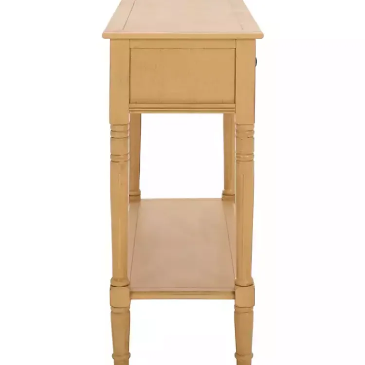 Kirklands Home Console Tables|Natural 2- Drawer Samantha Console Table Tan