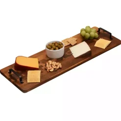 Kirklands Home Serving & Entertaining|Natural Acacia Long Tray with Handles Brown
