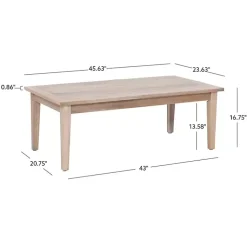 Kirklands Home Outdoor Tables|Natural Acacia Wood Slatted Outdoor Coffee Table Tan
