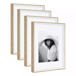 Kirklands Home Gallery Wall Frames|Natural and White 4-pc. Gallery Wall Frame Set