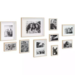 Kirklands Home Gallery Wall Frames|Natural and White 10-pc. Gallery Wall Frame Set