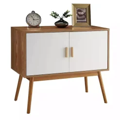 Kirklands Home Cabinets & Sideboards|Natural and White Reversible Doors Cabinet