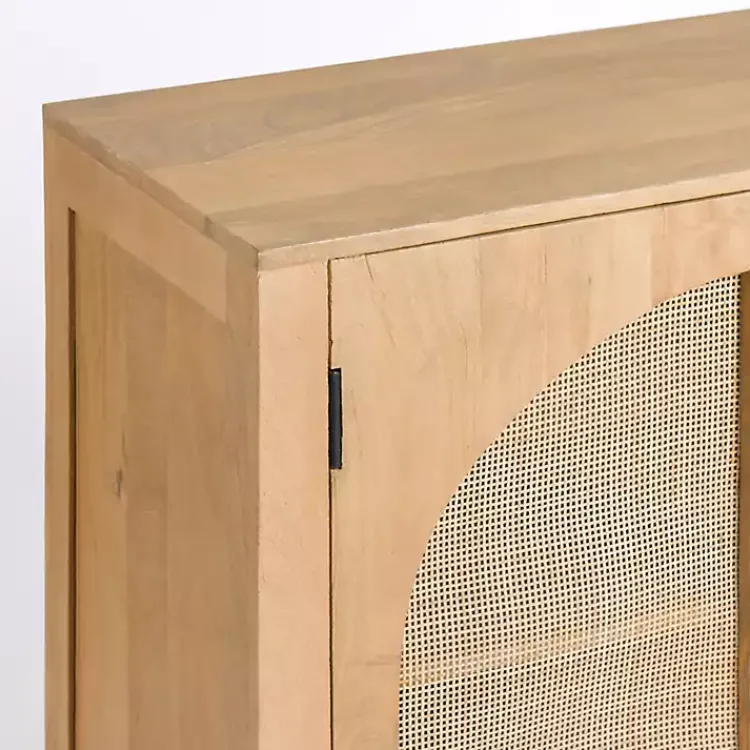 Kirklands Home Cabinets & Sideboards|Natural Arch Cane and Wood Cabinet Tan