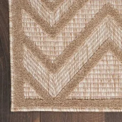 Kirklands Home Outdoor Rugs|Natural Beige Diamond Indoor/Outdoor Area Rug, 5x7 Tan