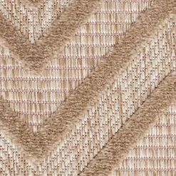 Kirklands Home Outdoor Rugs|Natural Beige Diamond Indoor/Outdoor Area Rug, 5x7 Tan