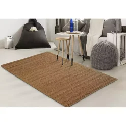 Kirklands Home Area Rugs|Natural Braided Jute Area Rug, 5x7 Brown