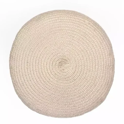 Best Natural Cable Braided Pouf Poufs & Floor Cushions