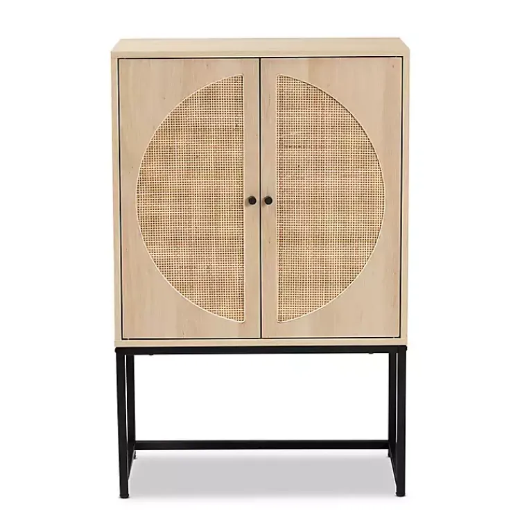 Kirklands Home Cabinets & Sideboards|Natural Cane and Wood 2-Door Cabinet
