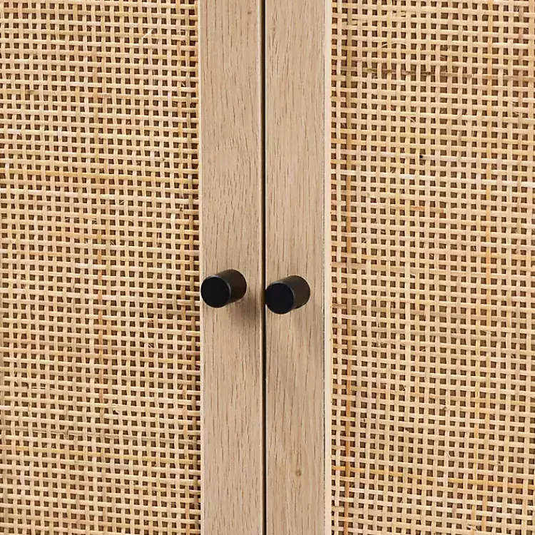 Kirklands Home Cabinets & Sideboards|Natural Cane and Wood 2-Door Cabinet