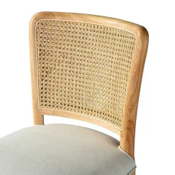 Kirklands Home Office Furniture|Natural Cane Back Linen Office Chair