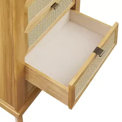 Kirklands Home Dressers & Chests|Natural Cane Jewelry Armoire Tan