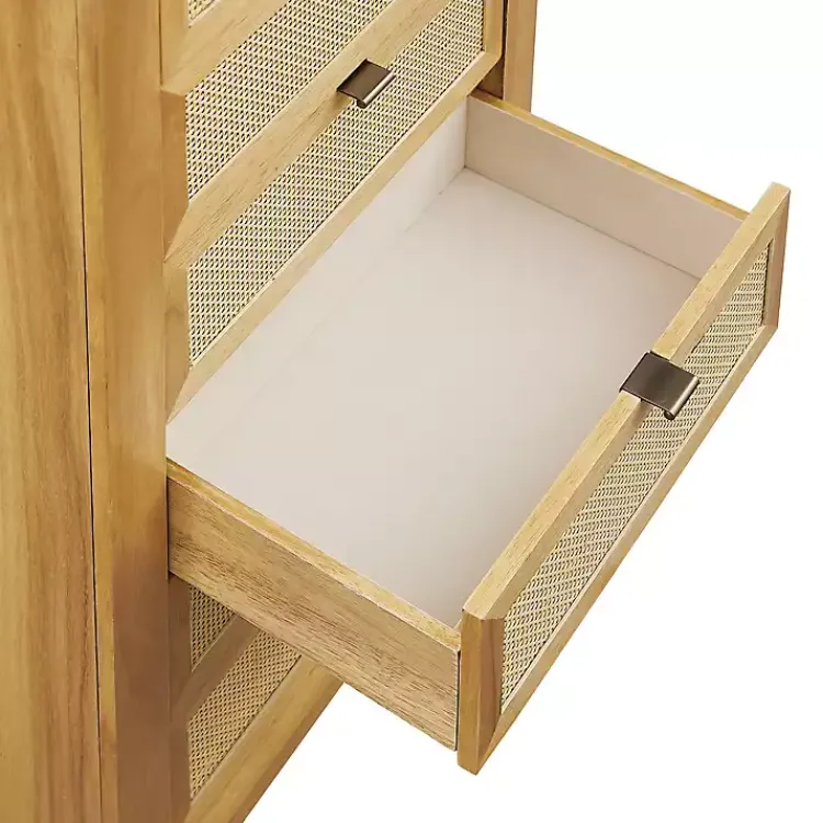 Kirklands Home Dressers & Chests|Natural Cane Jewelry Armoire Tan