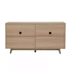 Kirklands Home Cabinets & Sideboards|Natural Cane Wood Storage Media Cabinet Tan