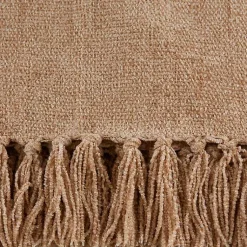 Hot Natural Chenille Fringe Throw Blankets & Throws