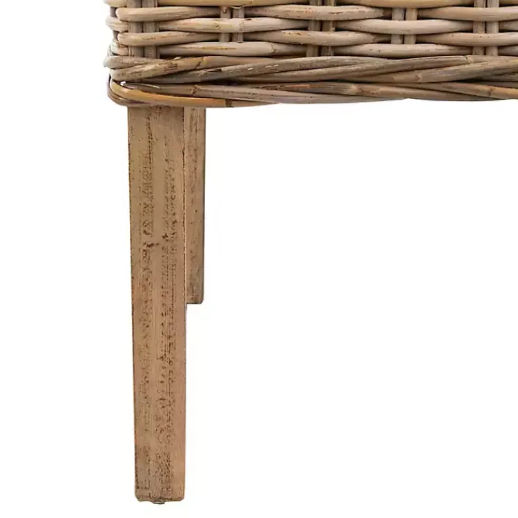 Kirklands Home Dining Chairs|Natural Coastal Rat 2-pc. Dining Chair Set Tan