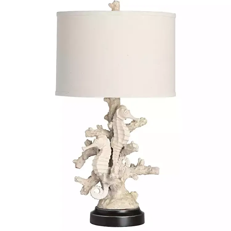 Kirklands Home Table Lamps|Natural Cream Resin Coastal Textured Table Lamp Tan