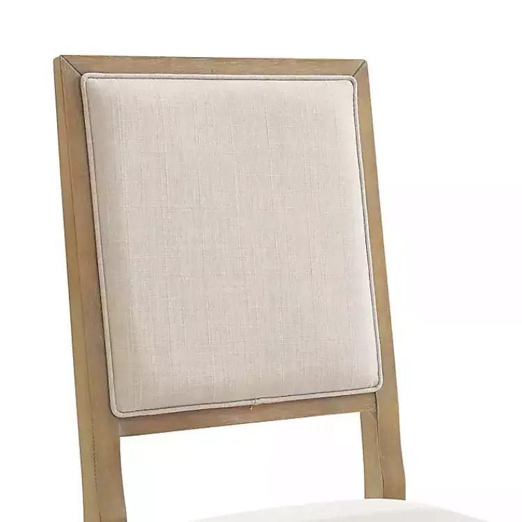 Kirklands Home Dining Chairs|Natural Cream Upholstered Dining Chairs, Set of 4 Ivory