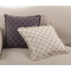 Hot Natural Diamond Pillow with Fringed Edges Pillows