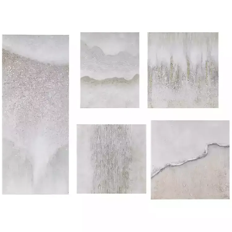 Kirklands Home Canvas Art|Natural Essence Canvas Art Prints, Set of 5 Gray