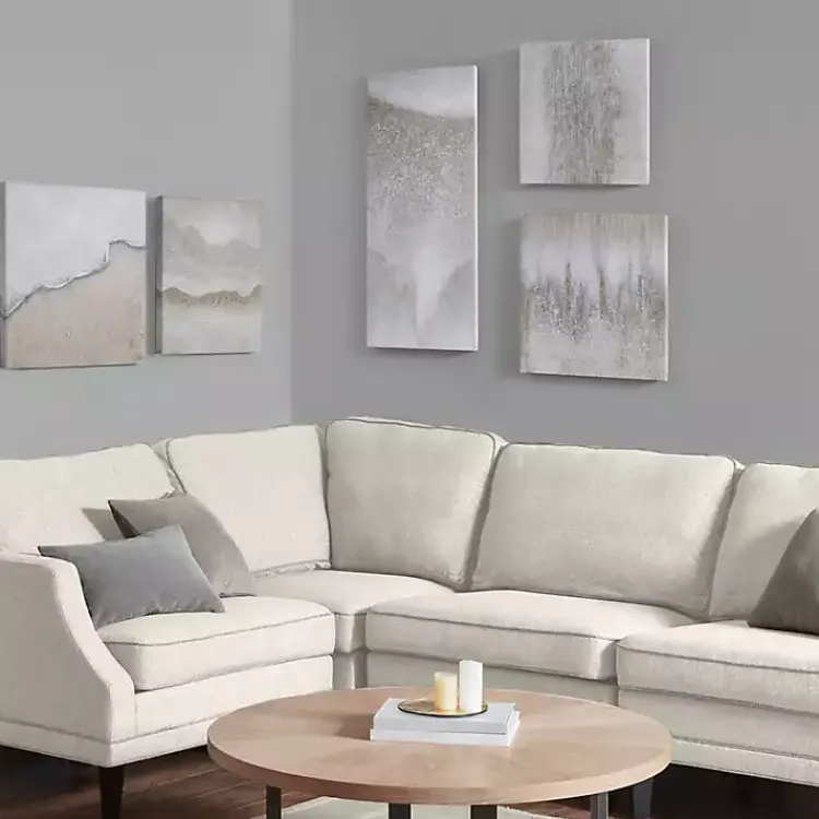 Kirklands Home Canvas Art|Natural Essence Canvas Art Prints, Set of 5 Gray