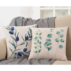 Outlet Natural Eucalyptus Print Pillow Pillows