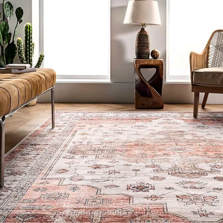 Kirklands Home Area Rugs|Natural Faded Vintage Washable Area Rug, 4x6