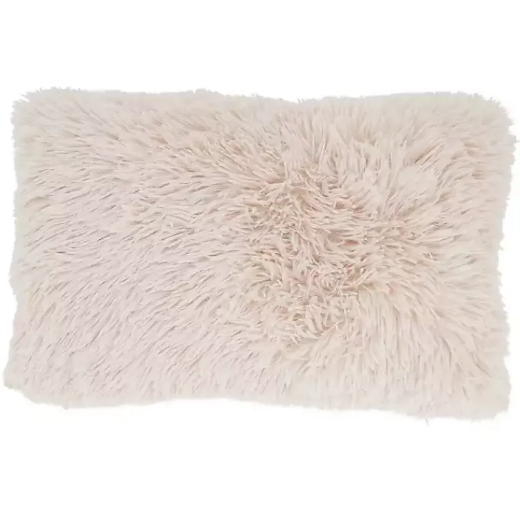 Hot Natural Faux Fur Lumbar Pillow Pillows