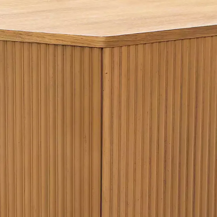 Kirklands Home Coffee Tables|Natural Fluted Hexagon Coffee Table Tan