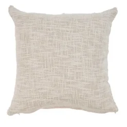 New Natural Fringe Diamond Pillow, 20 in. Pillows