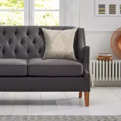 New Natural Fringe Diamond Pillow, 20 in. Pillows