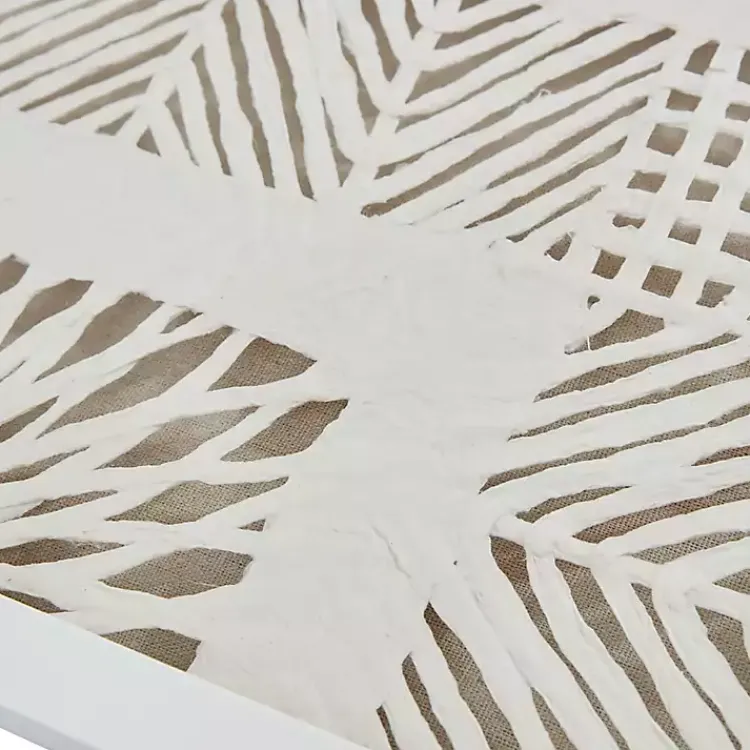 Kirklands Home Framed Art|Natural Geometric Rice Paper Framed Art, Set of 2 Tan