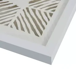 Kirklands Home Framed Art|Natural Geometric Rice Paper Framed Art, Set of 2 Tan