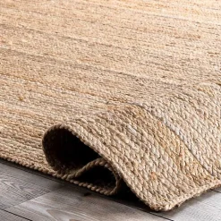 Kirklands Home Area Rugs|Natural Hand Woven Rigo Jute Area Rug, 12x18 Tan