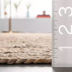 Kirklands Home Area Rugs|Natural Hand Woven Rigo Jute Area Rug, 12x18 Tan