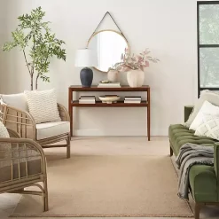 Kirklands Home Area Rugs|Natural Jute Solid Woven Area Rug, 3x5 Tan