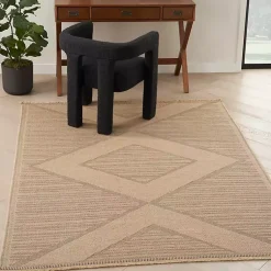 Kirklands Home Area Rugs|Natural Jute Woven Diamond Area Rug, 3x5