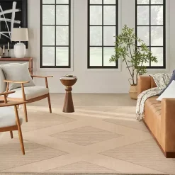 Kirklands Home Area Rugs|Natural Jute Woven Diamond Area Rug, 7x9