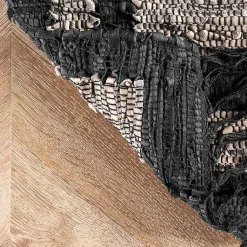 Kirklands Home Area Rugs|Natural Leather Flatweave ZigZag Area Rug, 8x10