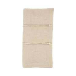 Kirklands Home Table Linens|Natural Leno Striped Napkins, Set of 4 Tan
