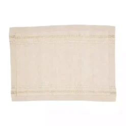 Kirklands Home Table Linens|Natural Leno Striped Placemats, Set of 4 Tan